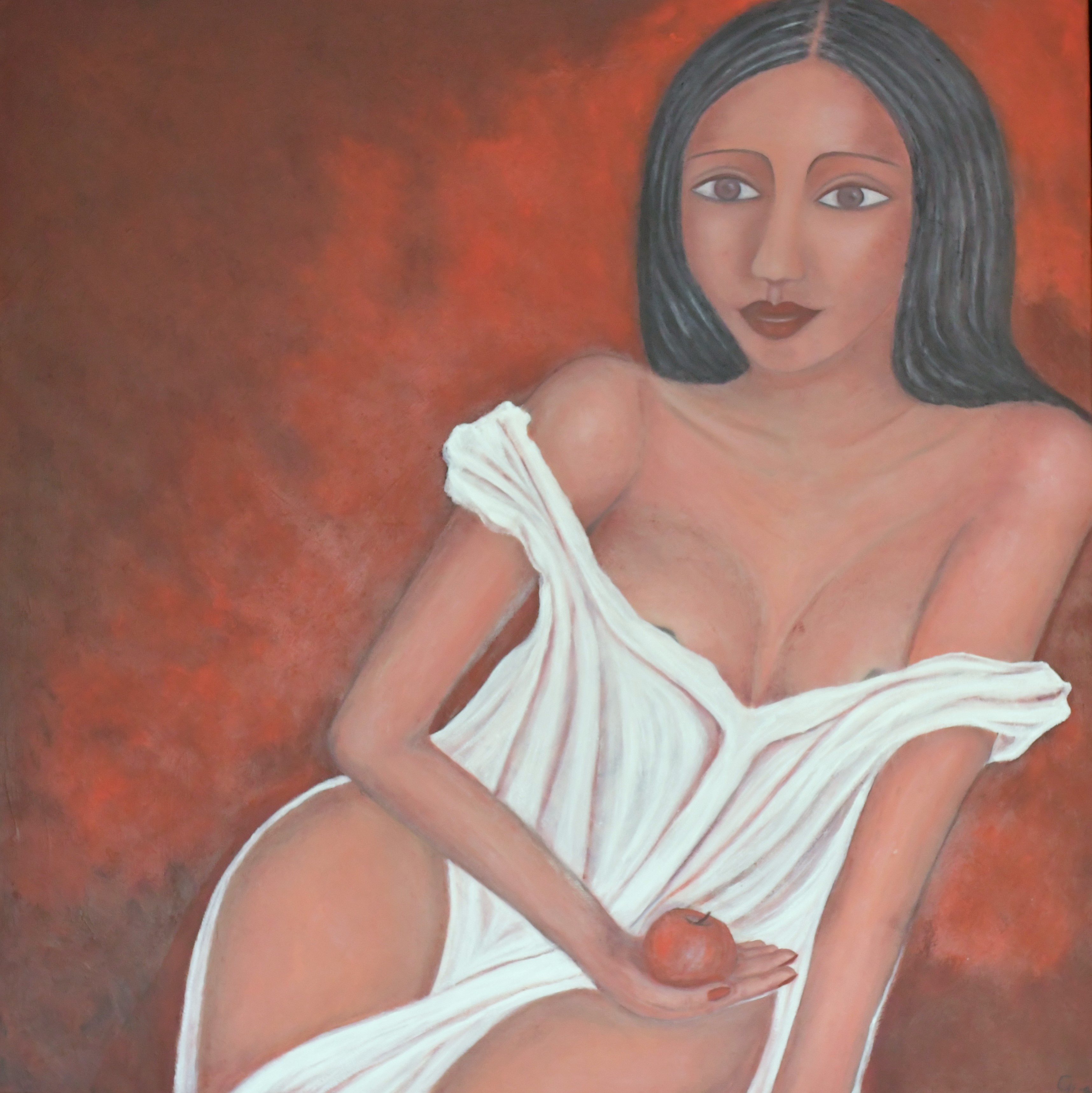 (privat eje) Eva. 100x100 olie.