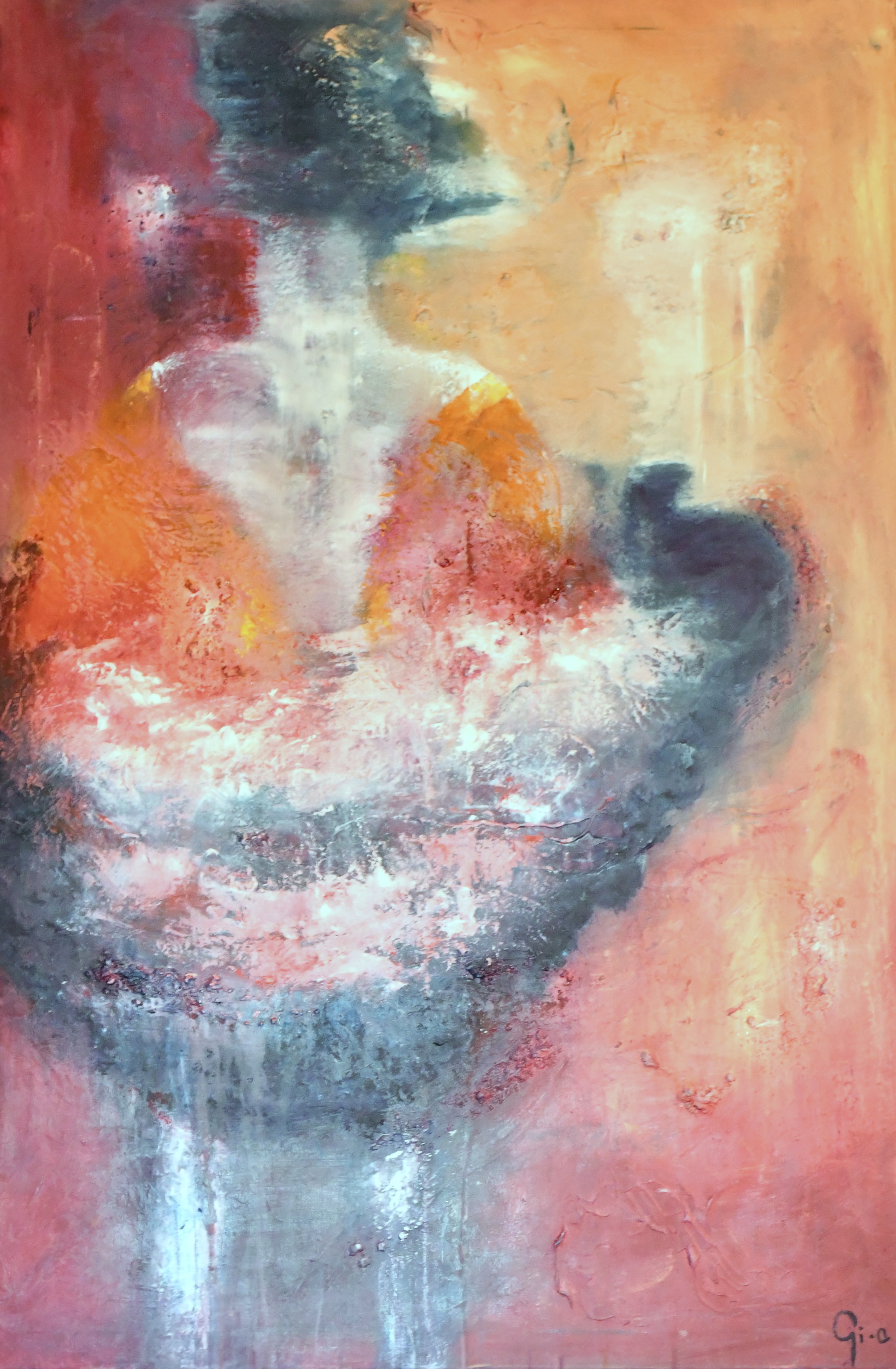(sold) Dancing Lady. 80x120 olie.