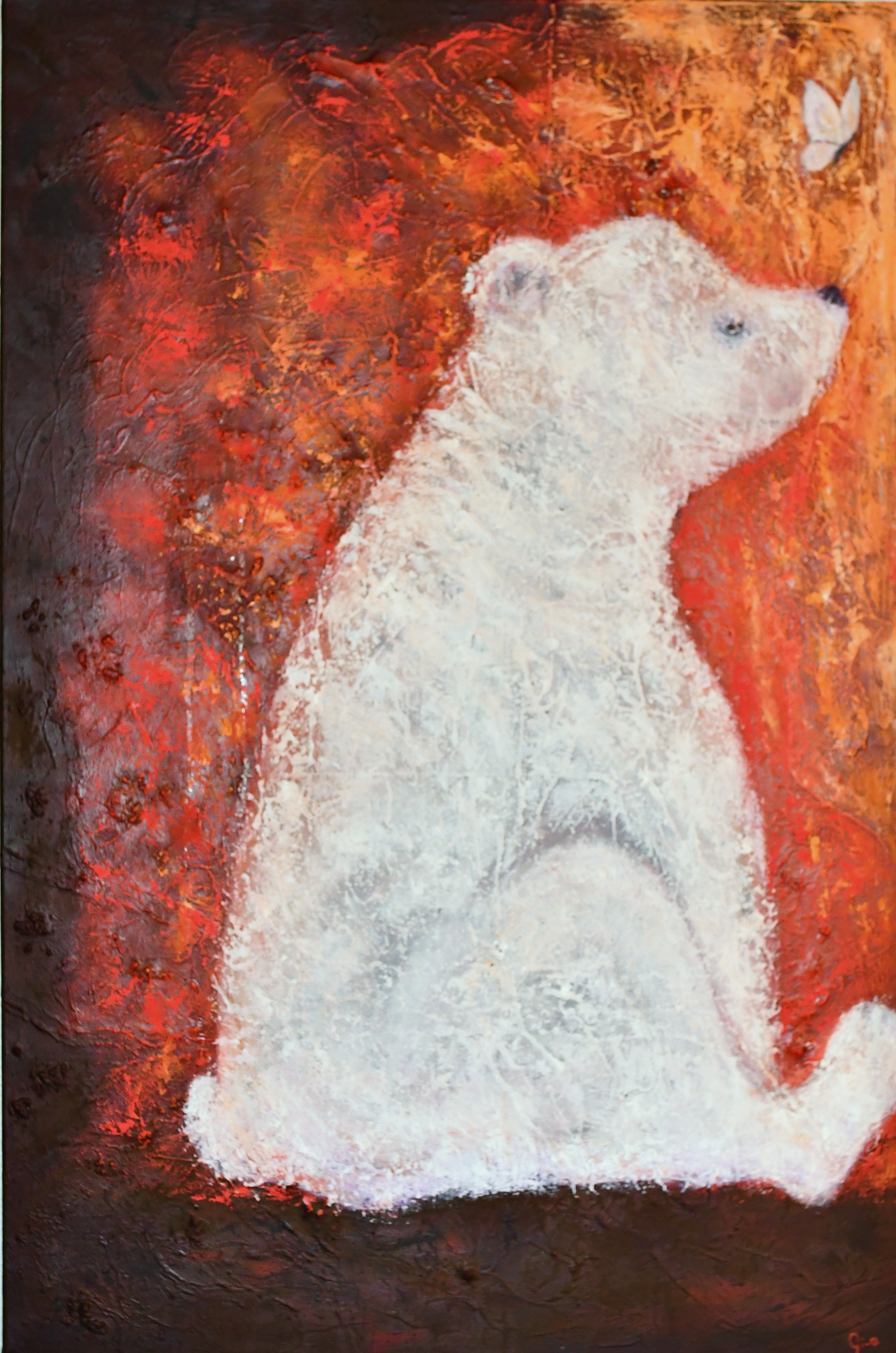 Isbjørn. 80x120 olie.