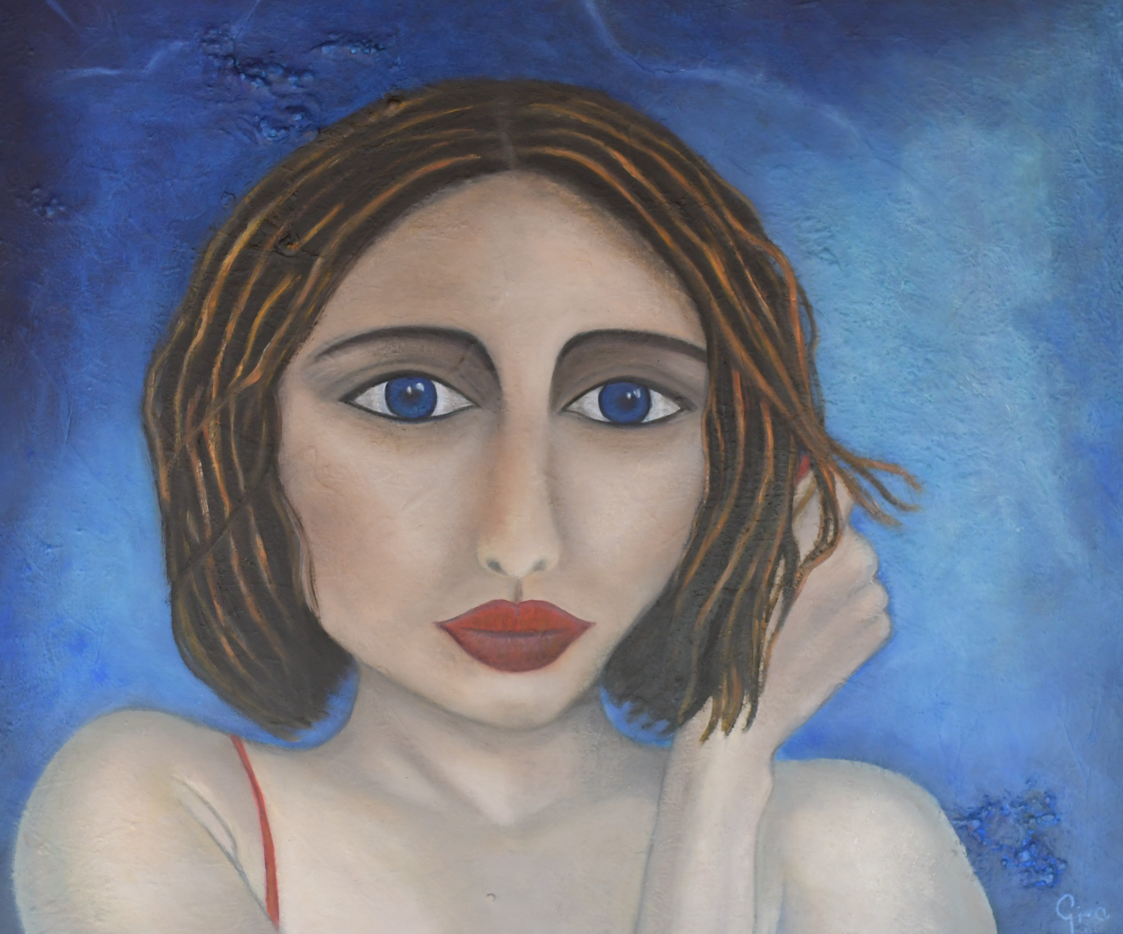 Kunsten at lytte. 60x70 olie.